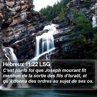 Hébreux 11:22 LSG Bible Verse Image