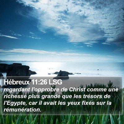 Hébreux 11:26 LSG Bible Verse Image