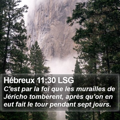 Hébreux 11:30 LSG Bible Verse Image