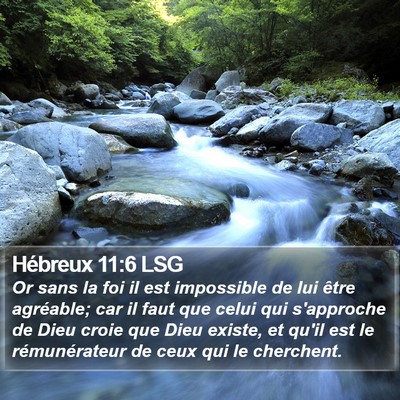 Hébreux 11:6 LSG Bible Verse Image