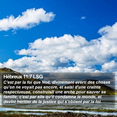 Hébreux 11:7 LSG Bible Verse Image