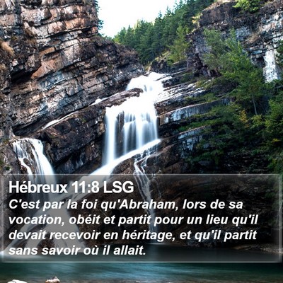 Hébreux 11:8 LSG Bible Verse Image