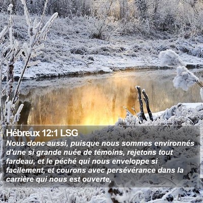 Hébreux 12:1 LSG Bible Verse Image