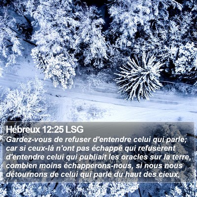 Hébreux 12:25 LSG Bible Verse Image