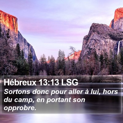 Hébreux 13:13 LSG Bible Verse Image