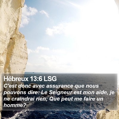 Hébreux 13:6 LSG Bible Verse Image