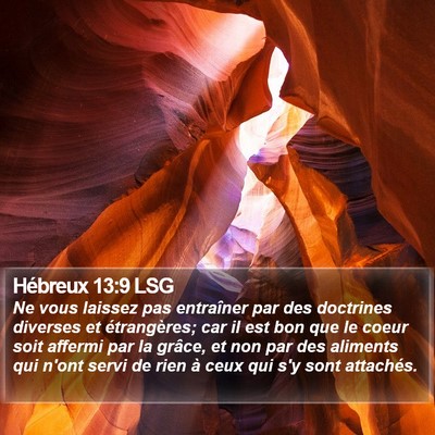 Hébreux 13:9 LSG Bible Verse Image