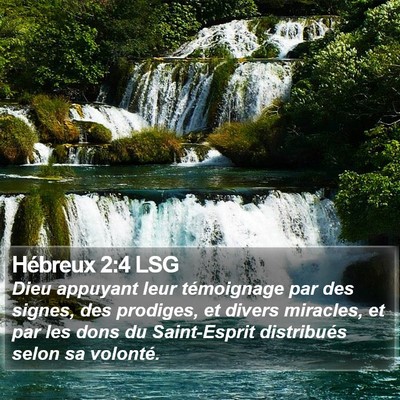 Hébreux 2:4 LSG Bible Verse Image
