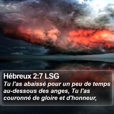 Hébreux 2:7 LSG Bible Verse Image