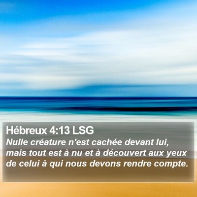 Hébreux 4:13 LSG Bible Verse Image