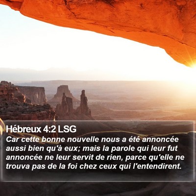 Hébreux 4:2 LSG Bible Verse Image