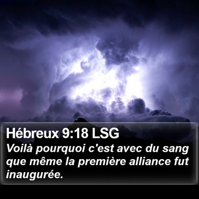 Hébreux 9:18 LSG Bible Verse Image