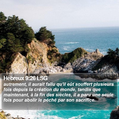 Hébreux 9:26 LSG Bible Verse Image