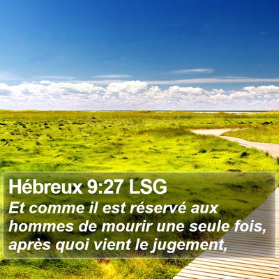 Hébreux 9:27 LSG Bible Verse Image