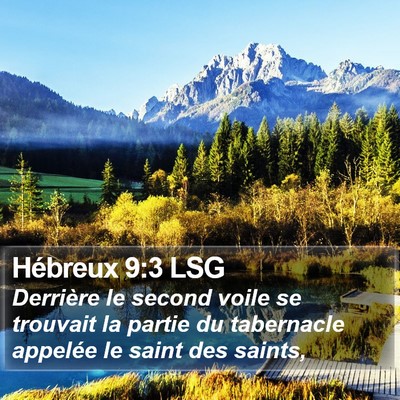 Hébreux 9:3 LSG Bible Verse Image