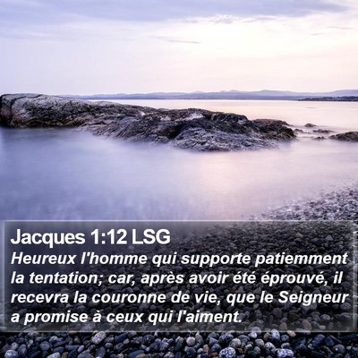 Jacques 1:12 LSG Bible Verse Image