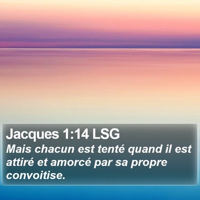 Jacques 1:14 LSG Bible Verse Image