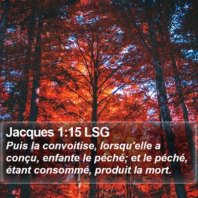 Jacques 1:15 LSG Bible Verse Image