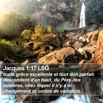 Jacques 1:17 LSG Bible Verse Image