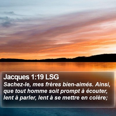 Jacques 1:19 LSG Bible Verse Image