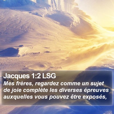 Jacques 1:2 LSG Bible Verse Image