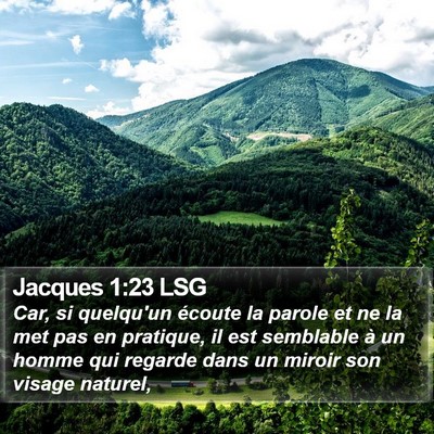 Jacques 1:23 LSG Bible Verse Image