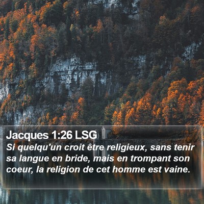 Jacques 1:26 LSG Bible Verse Image