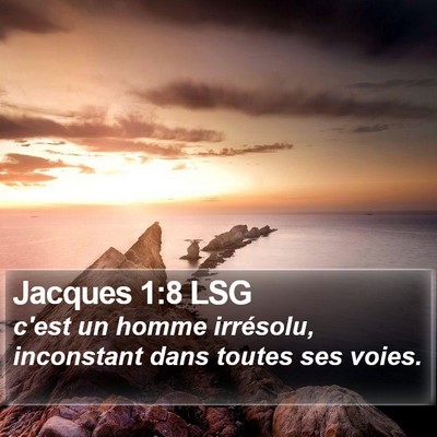 Jacques 1:8 LSG Bible Verse Image
