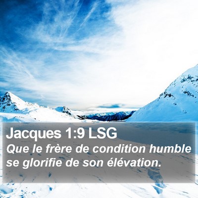 Jacques 1:9 LSG Bible Verse Image