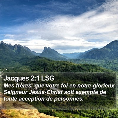 Jacques 2:1 LSG Bible Verse Image