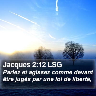 Jacques 2:12 LSG Bible Verse Image