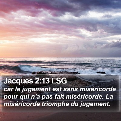 Jacques 2:13 LSG Bible Verse Image