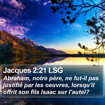Jacques 2:21 LSG Bible Verse Image