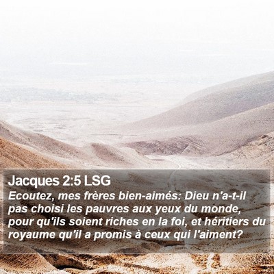 Jacques 2:5 LSG Bible Verse Image