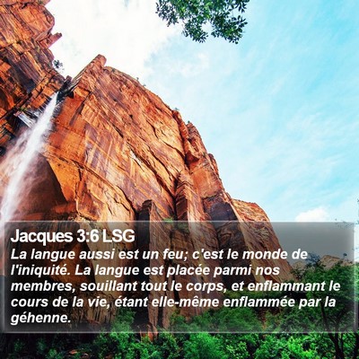 Jacques 3:6 LSG Bible Verse Image