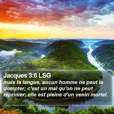 Jacques 3:8 LSG Bible Verse Image