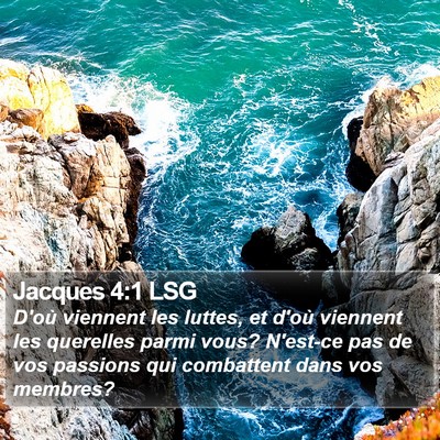 Jacques 4:1 LSG Bible Verse Image