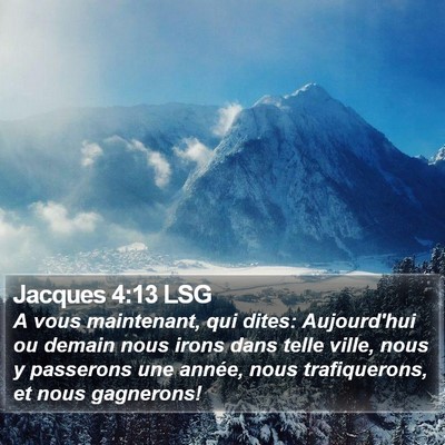 Jacques 4:13 LSG Bible Verse Image