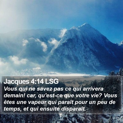 Jacques 4:14 LSG Bible Verse Image
