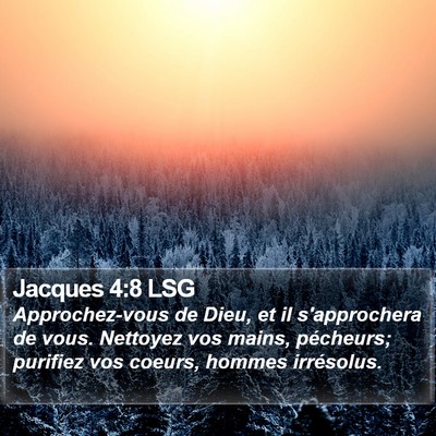 Jacques 4:8 LSG Bible Verse Image