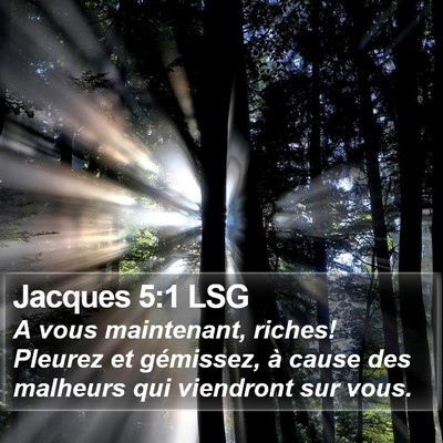 Jacques 5:1 LSG Bible Verse Image