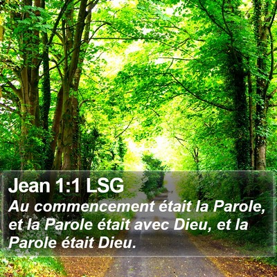 Jean 1:1 LSG Bible Verse Image