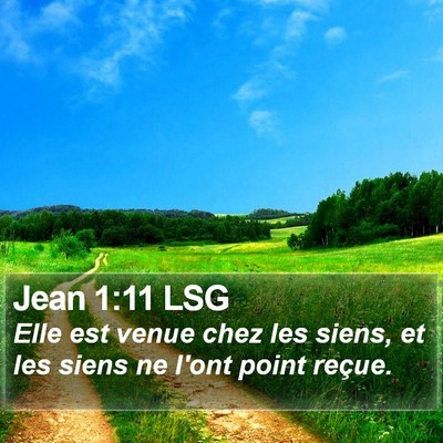 Jean 1:11 LSG Bible Verse Image