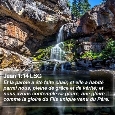 Jean 1:14 LSG Bible Verse Image