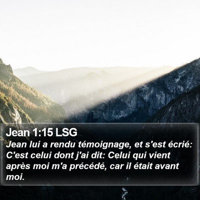 Jean 1:15 LSG Bible Verse Image