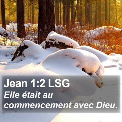 Jean 1:2 LSG Bible Verse Image