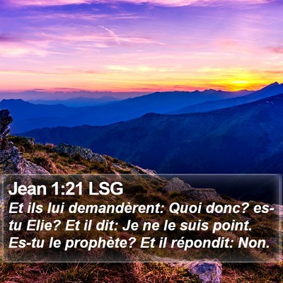 Jean 1:21 LSG Bible Verse Image
