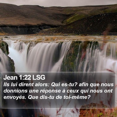 Jean 1:22 LSG Bible Verse Image