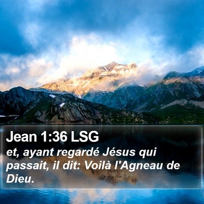 Jean 1:36 LSG Bible Verse Image