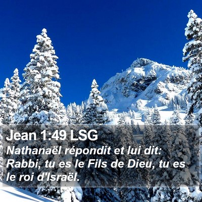 Jean 1:49 LSG Bible Verse Image